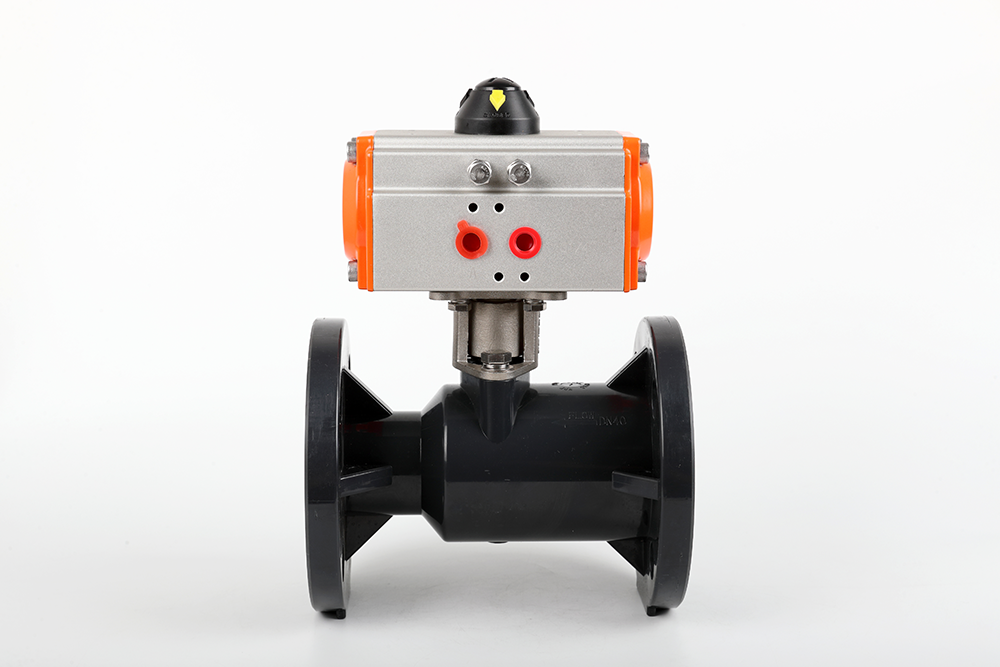 永定气动法兰一体球阀